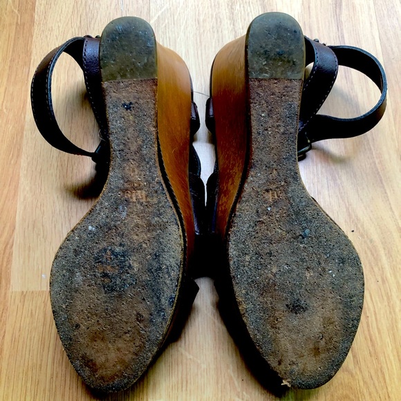 Chloe brown leather wedges/heels. 8.5 - Picture 7 of 9